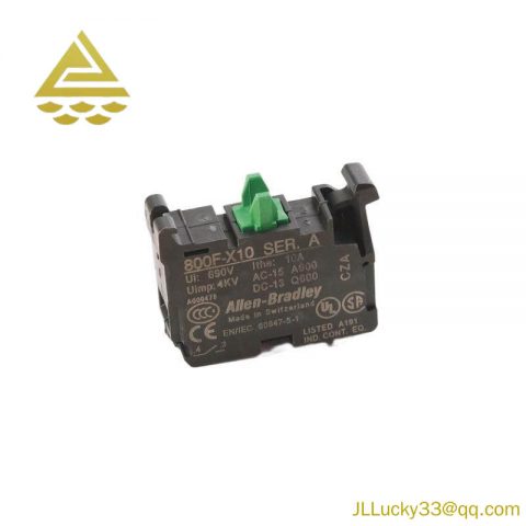 Brand 800F-X10 Contact Block, 22.5mm, Plastic, 1 NO - Industrial Control Solution