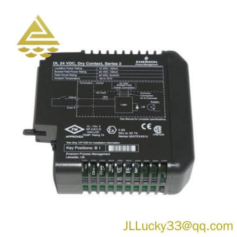 EMERSON KJ3201X1-BA1: 12P253X52 Discrete Input Card - Precision Control for Industrial Automation