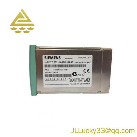 SIEMENS 6ES7952-1AK00-0AA0 RAM Memory Card for Industrial Control Systems