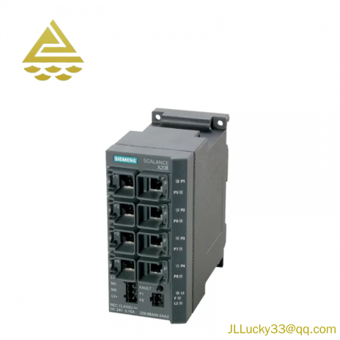 SIEMENS SCALANCE X208 - Pro Managed IE Switch, 8x 10/100Mbps Ports, IP65/67 Rated