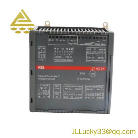 ABB 07AC91 GJR5252300R0101 Analog I/O Unit for Industrial Control Systems