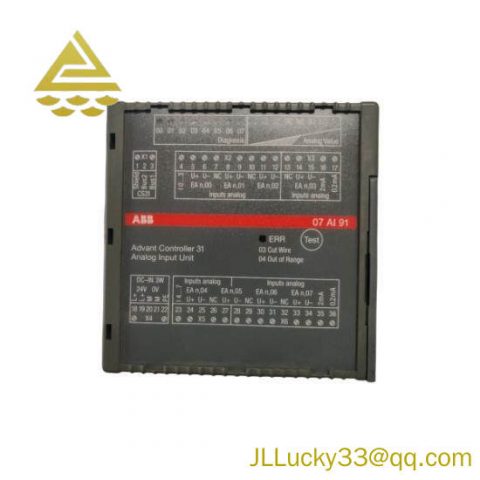 ABB 07AI91 WT91 GJR5251600R0202 Analog Input Module - Precision Control Solution