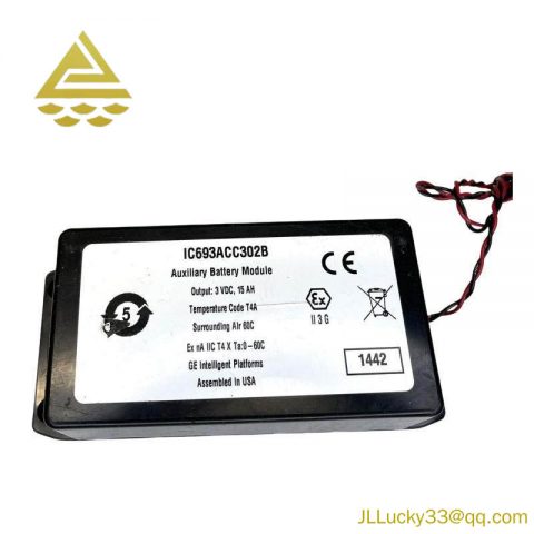 GE IC693ACC302B Auxiliary Smart Battery Module - Advanced Energy Management for Industrial Controls