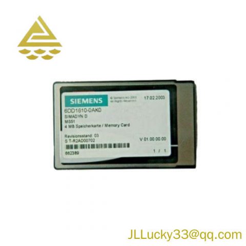 Siemens SIMADYN D FLASH MEMORY MODULE MS51 PCMCIA CARD FOR PM4. PM5. PM6, 6DD1610-0AK0, Industrial Control, Flash Storage